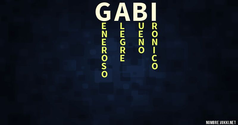 Acróstico gabi