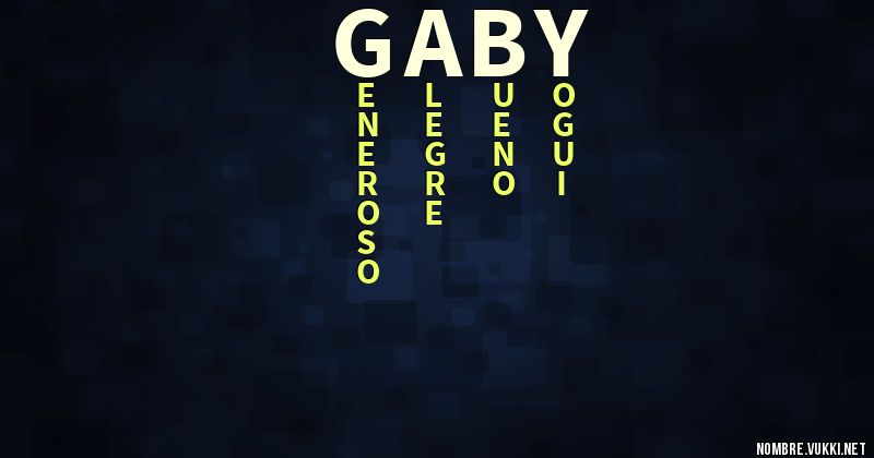 Acróstico gaby