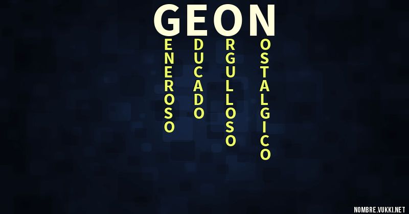 Acróstico geon