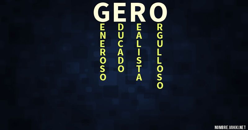 Acróstico gero