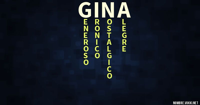 Acróstico gina