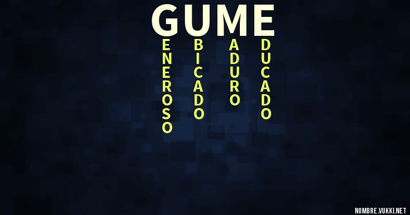 Acróstico gume