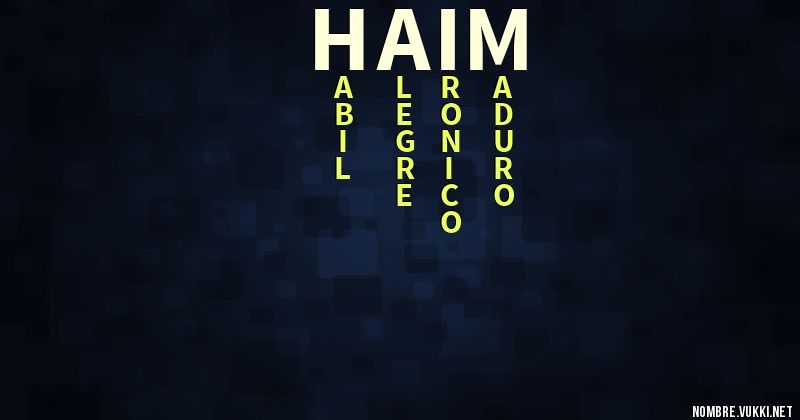 Acróstico haim