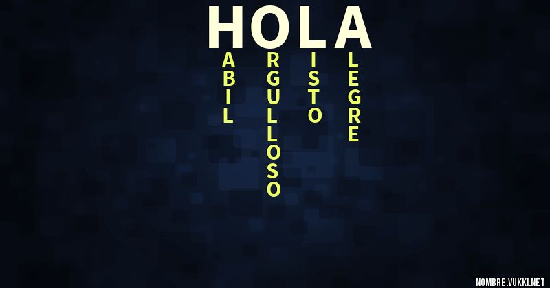 Acróstico hola