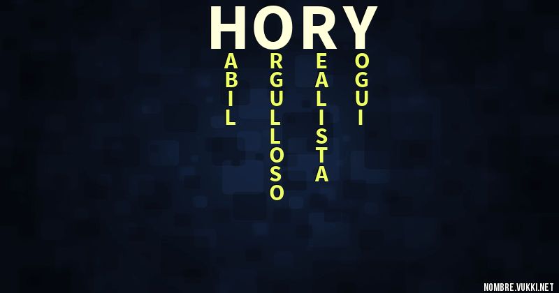 Acróstico hory