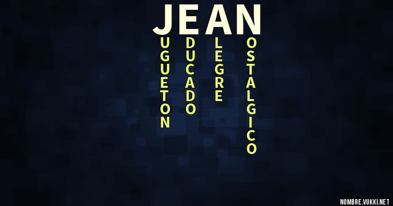 Acróstico jean