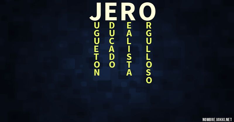Acróstico jero