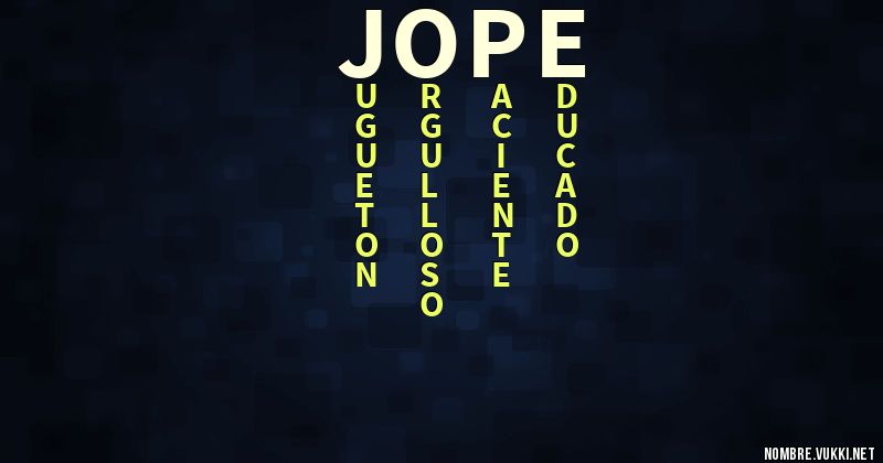 Acróstico jope