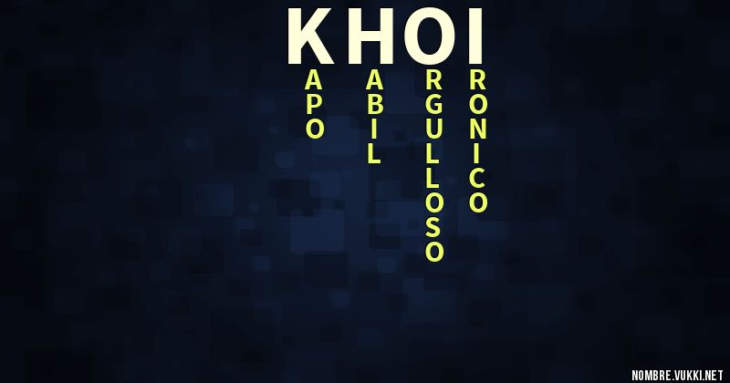 Acróstico khoi