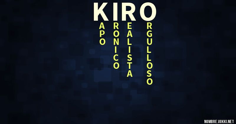 Acróstico kiro
