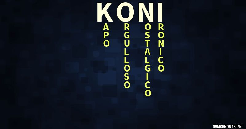 Acróstico koni