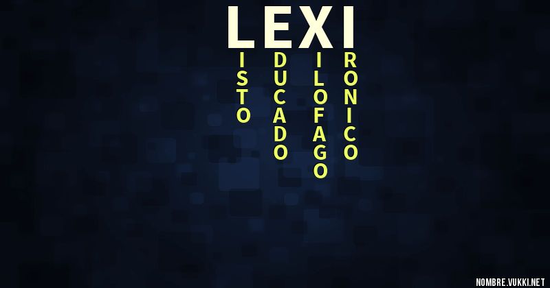 Acróstico lexi