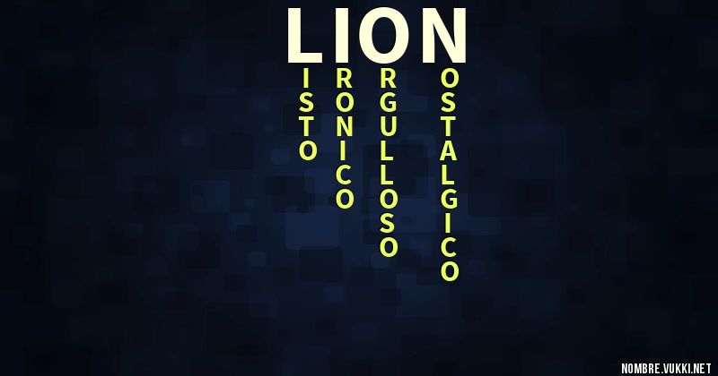 Acróstico lion