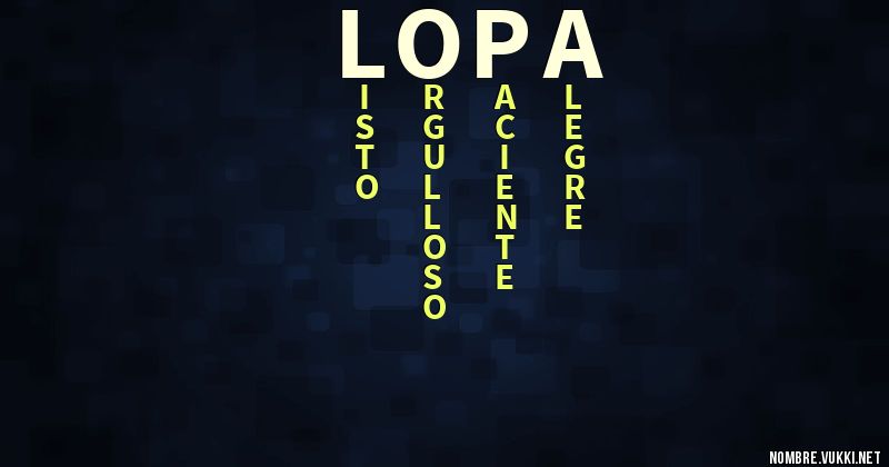 Acróstico lopa