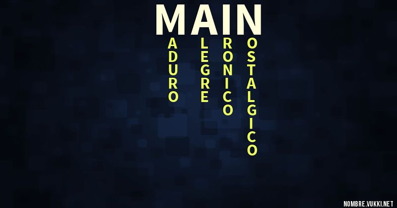 Acróstico main