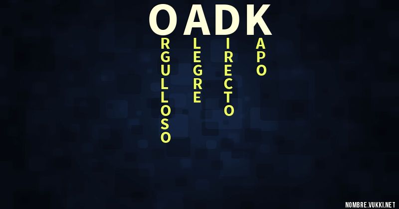 Acróstico oadk