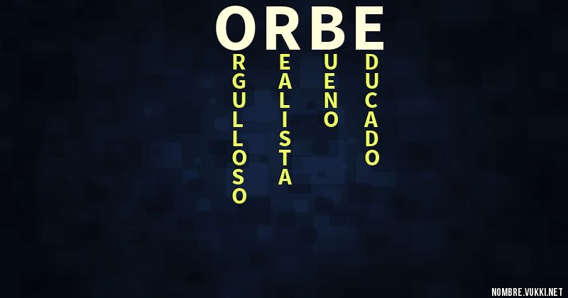 Acróstico orbe