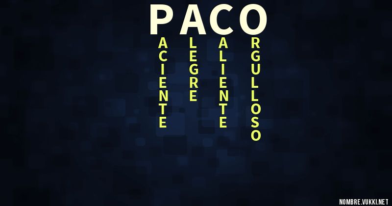 Acróstico paco