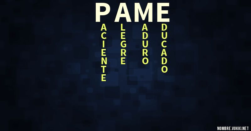 Acróstico pame