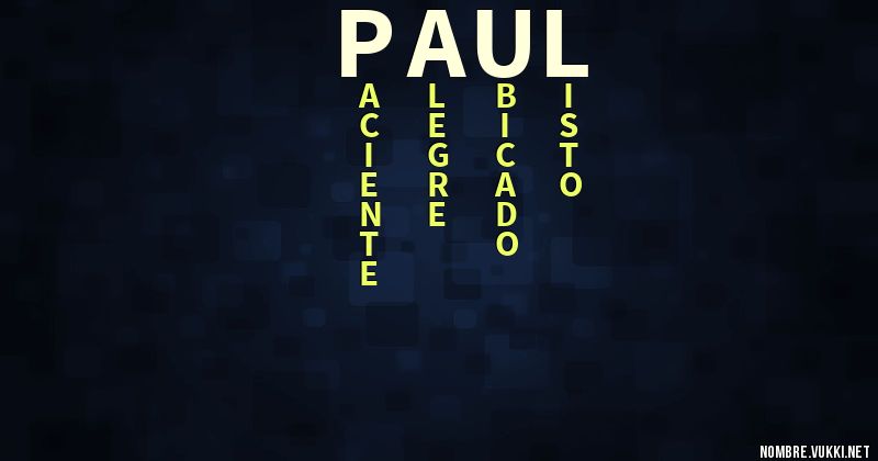 Acróstico paul