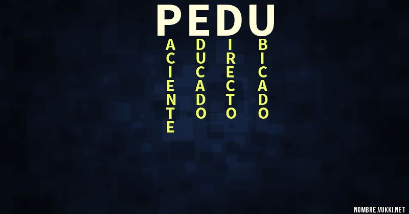 Acróstico pedu