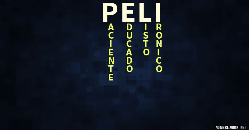 Acróstico peli