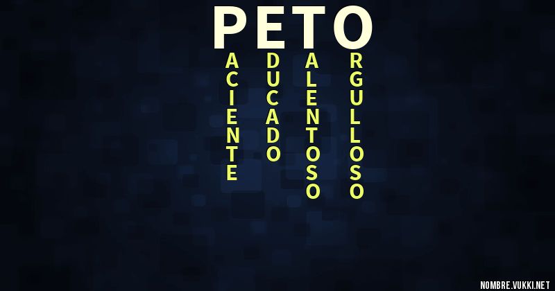 Acróstico peto