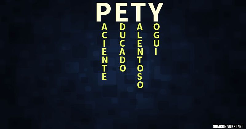 Acróstico pety