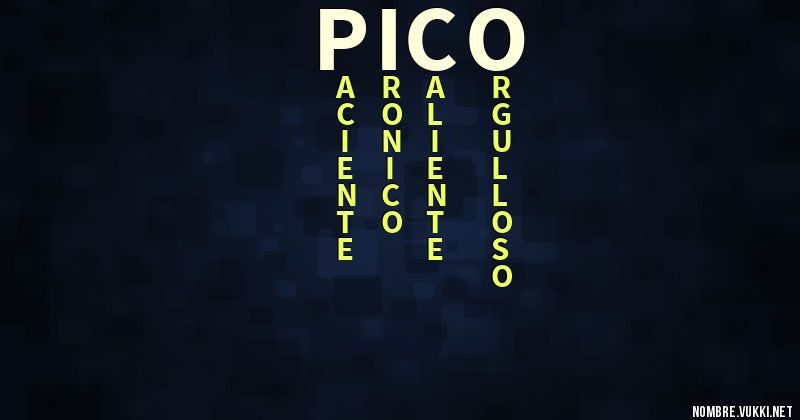 Acróstico pico