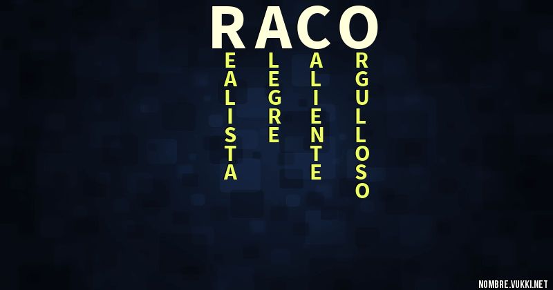 Acróstico raco