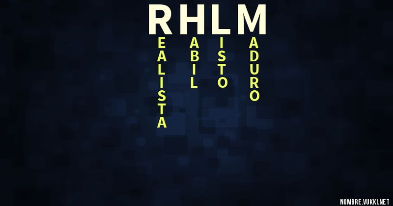 Acróstico rhlm