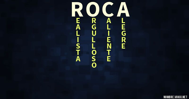 Acróstico roca