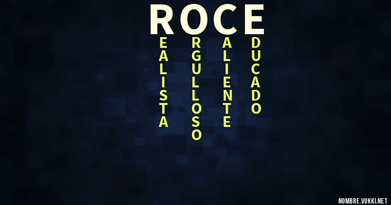 Acróstico roce