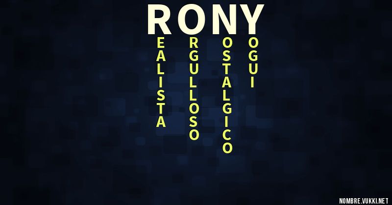 Acróstico rony