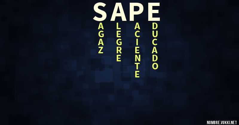 Acróstico sape