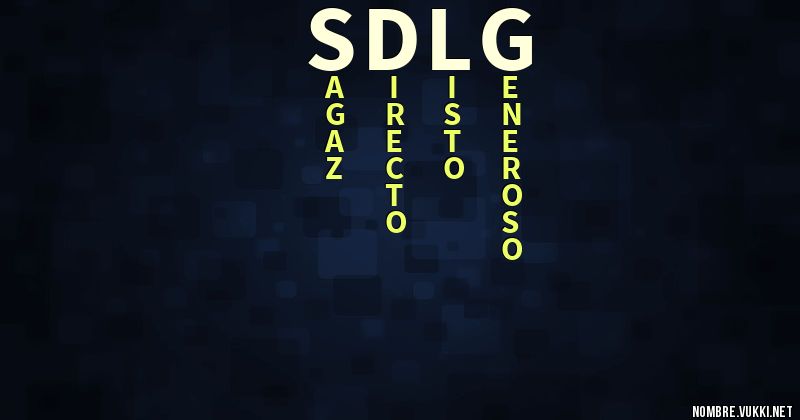 Acróstico sdlg