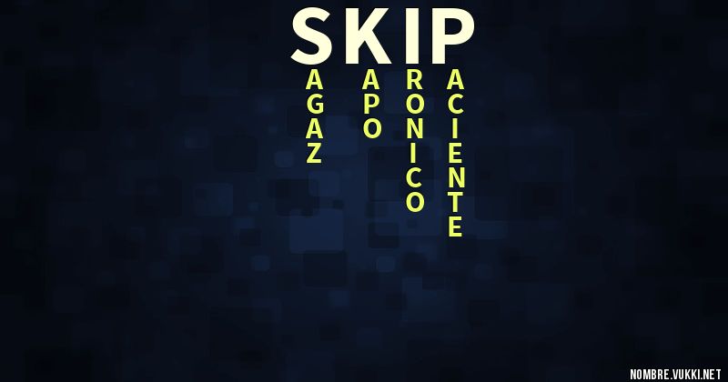 Acróstico skip