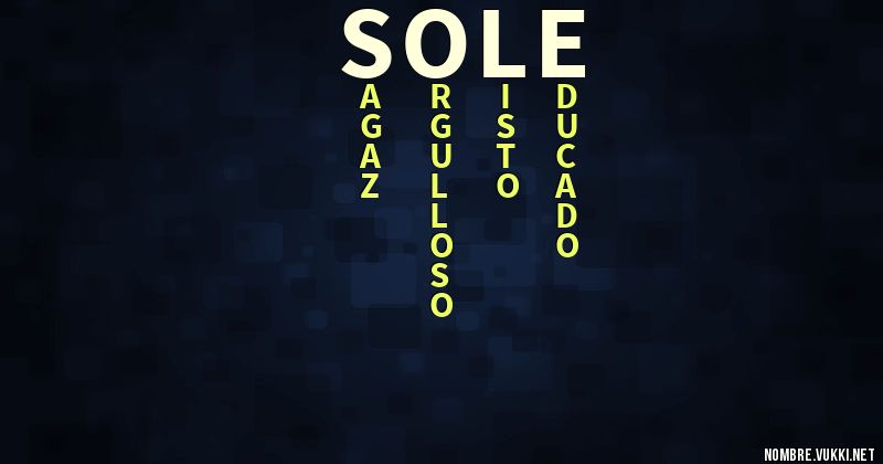 Acróstico sole