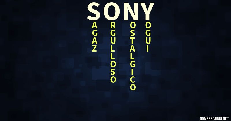 Acróstico sony