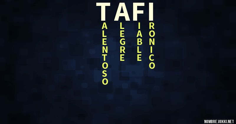 Acróstico tafi