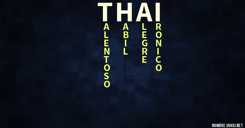 Acróstico thai