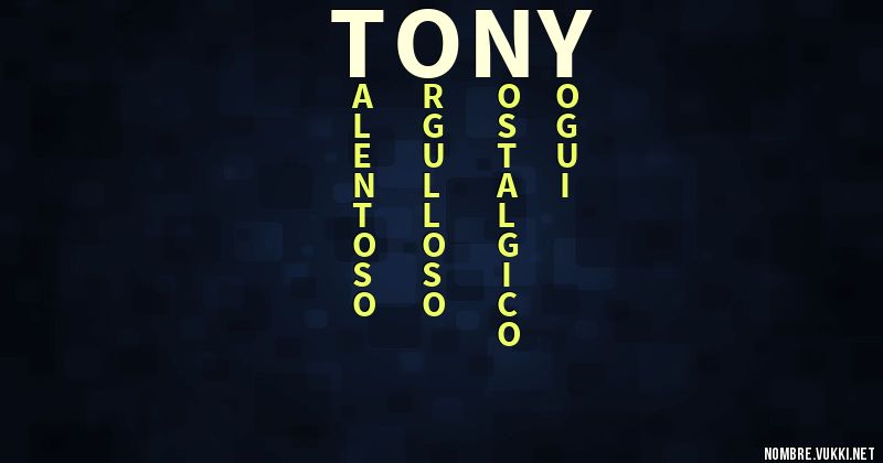 Acróstico tony