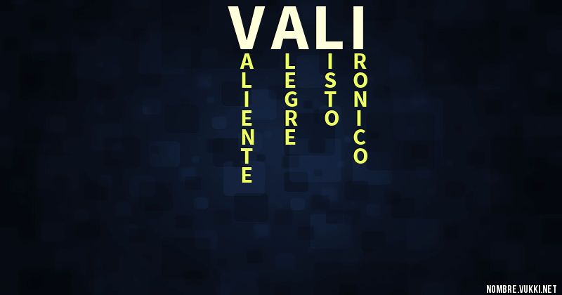 Acróstico vali