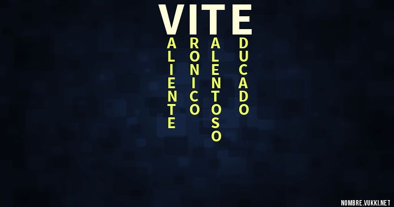 Acróstico vite