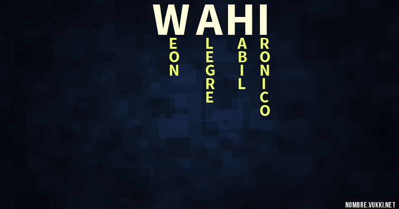 Acróstico wahi