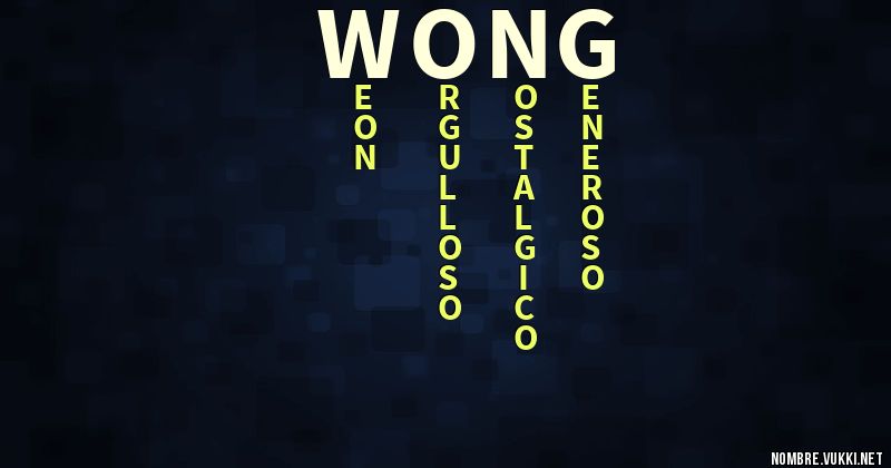 Acróstico wong