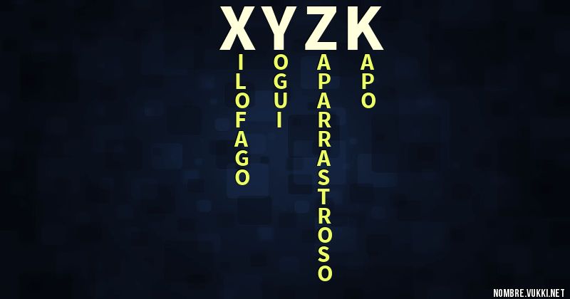 Acróstico xyzk