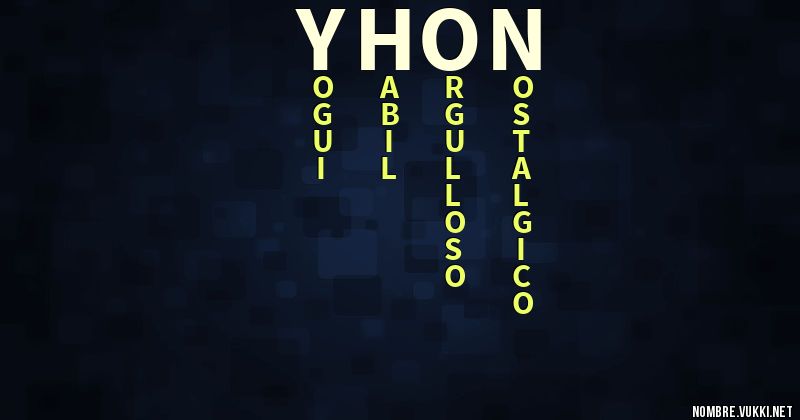 Acróstico yhon