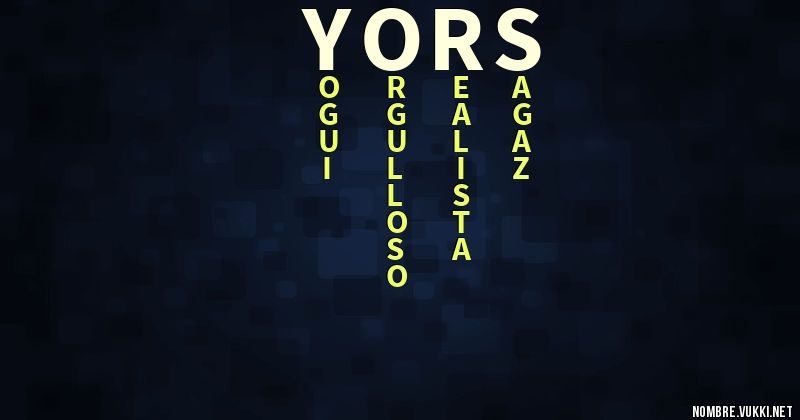 Acróstico yors