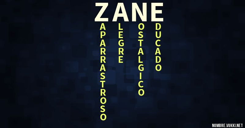 Acróstico zane